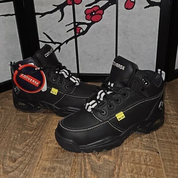Converse Other - Converse Steel Toe Black Boots Size 7 New